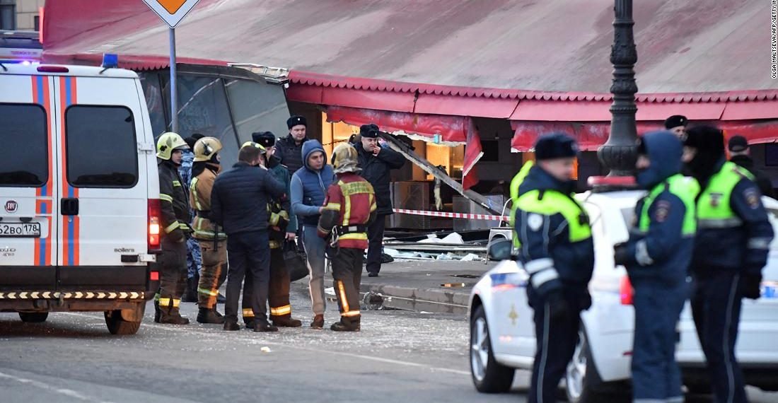 Russian authorities detain suspect over St. Petersburg cafe blast