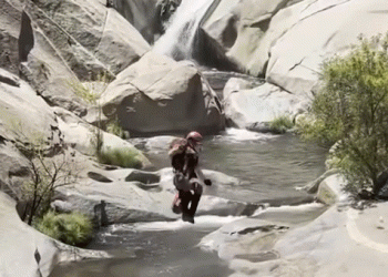 California man rescued by helicopter after spending two days trapped behind waterfall