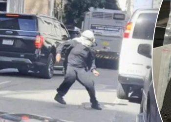 Keffiyeh-clad anti-ICE protester threatens to stab agent, harm family in San Francisco mob attack