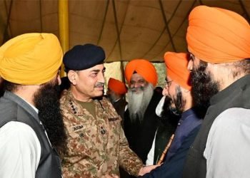 Field Marshal vows restoration of flood-hit Kartarpur gurdwara on priority