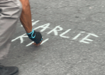 Street artist draws outrage, praise with ‘Charlie Kirk spots’ after TPUSA founder’s assassination