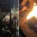 Anti-ICE Portland rioters with guillotine clash with police in war-like scenes