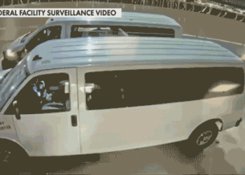 Surveillance video shows Dallas ICE agents protecting detainees as gunfire rains down on facility