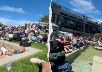 Video shows witnesses to Charlie Kirk assassination dropping to ground in campus attack