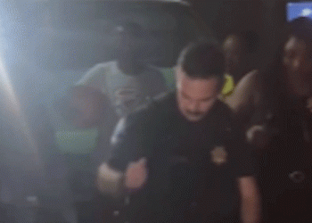 Officer’s smooth dance moves convince partygoers to turn down music