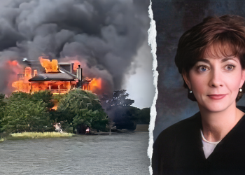 Judge’s waterfront mansion burns in possible arson as first responders use kayaks for dramatic rescue